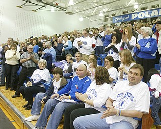 Poland freshman basketball player Mitch Dinopoulos who is undergoing chemotherapy and radiation was honored during " Mitch Night" at the Feb. 13, 2009 Poland vs Beaver Local basketball game.