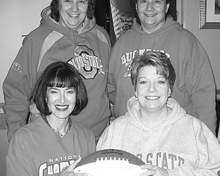 <p>Special to The Vindicator</p>
<p>TEAMWORK: With the support of other members of Yo-Mah-O Chapter of IAAP, area businesses and individuals, from left in front, Laura Malloy and Christine Simone, chairwomen, and in back, Joyce Laska and Nancy Brunner, chapter members, are confident the “Big Ten” reverse raffle fundraising dinner on March 1 will be a success.</p>