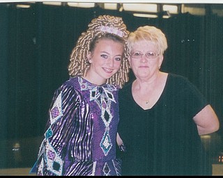 GRAND CHILD: Pat Hrusovski of Youngstown stands with her granddaughter, Breanne Donoghue of Boardman, who is an Irish Step Dancer at the Burke School of Irish Dance in Youngstown.