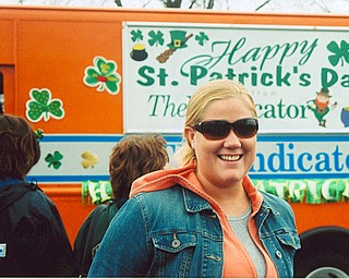 PARADE: Julie Fincham, of Youngstown, shows hers colors at the 2006 St. Patrick's Day parade in Boardman.