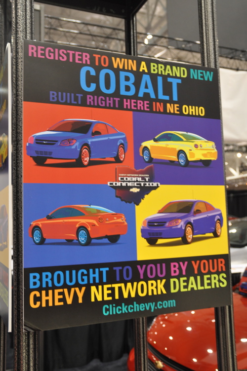 Chevrolet Cobalt giveaway at the 2009 Cleveland Auto Show