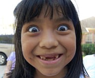 This is KATHERINE FRANCES VIANA, 8, daughter of Sergio and Lesli Baxter Viana, formerly of Youngstown and now living in Clear Lake, Texas. Here grandmothers in Youngstown are Mary Baxter and Norma Viana.