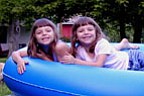 SARAH AND JENNA WISE, daughters of Lee and Marlene Wise of Hubbard, bear their “twin grins” when they were 6 years old. Mom says they recently turned 14 and — you guessed it — are both wearing braces now.