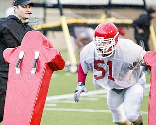 YSU's Brian Mellot during 4-3-09 practice. 