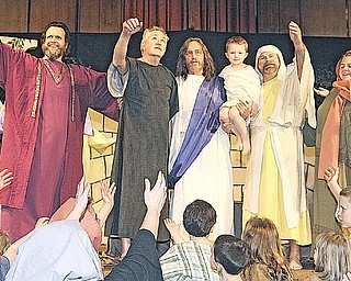 The performers of "It is Finished" Saturday afternoon in Niles.