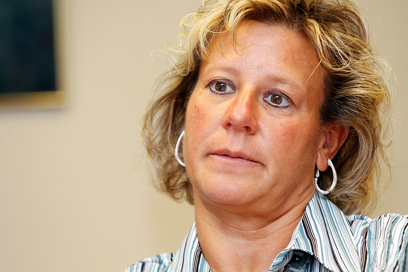 Susan Skrzynski of Boardman discusses her military career and the convention in a board room at Oak Hill Renaissance building along with two other women veterans.