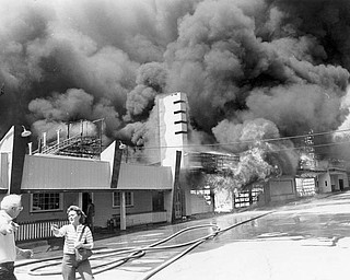 Apr. 26, 1984 Park offices burn out of control.