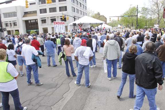 Downtown Warren rally - E.N.O.U.G.H. - Saturday May 2, 2009