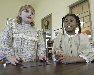 Poland Union second graders visit the Little Red School House.