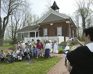 Poland Union second graders visit the Little Red School House.