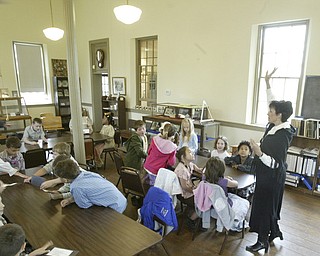 Poland Union second graders visit the Little Red School House.