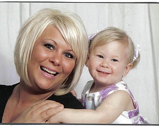 Tabitha Johns, 27, and Grace Johns, 20 months, of Lake Milton.