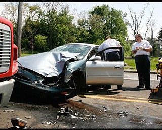 CAR-TRUCK CRASH:
A car went left of center and struck a truck almost head-on at Oak Street and North Lane Avenue in Youngstown. The driver of the car was taken to St. Elizabeth Health Center on Thursday afternoon by Rural Metro Ambulance, and the driver of the truck suffered a laceration on his hand.
