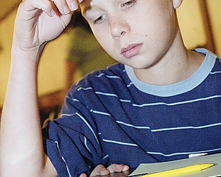 Bruce Pyles, Lordstown 5th grader, competes in Equations event Tuesday.