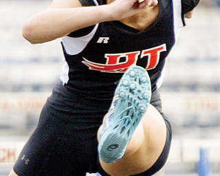 Howland hurdler Nichole Pachol competes in 110's at Austintown Fitch Wednesday.