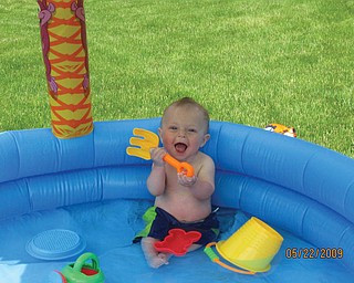 ELI THOMAS GOUGH son of Karen and Bryan Gough, Cortland, is sporting his Saturday best. Eli is 6 months old.