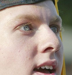 Zachary Culler, one of 6 valedictorians at Springfield HS speaks during Sunday ceremony. 