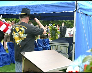 The funeral of Army Chief Warrant Officer S. Blane Hepfner at Hubbard Union Cemetery.
