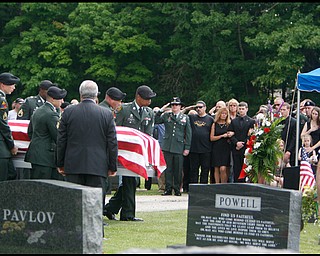 The funeral of Army Chief Warrant Officer S. Blane Hepfner at Hubbard Union Cemetery.