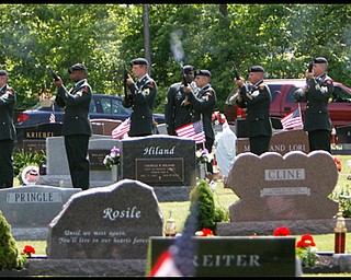 The funeral of Army Chief Warrant Officer S. Blane Hepfner at Hubbard Union Cemetery.