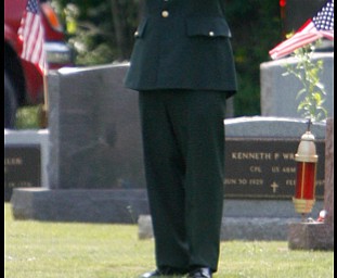 The funeral of Army Chief Warrant Officer S. Blane Hepfner at Hubbard Union Cemetery.