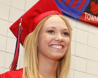 Chelsea Reed is all smiles walking into Austintown Fitch's gymnasium with her fellow graduates for the Class of 2009 commencement, Sunday June 14, 2009
Lisa-Ann Ishihara