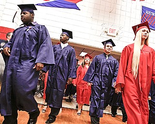 Class of 2009 enters their gymnasium at Austintown Fitch High School to receive their diplomas Sunday June 14, 2009
Lisa-Ann Ishihara