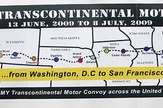 the MVPA 2009 Transcontinental Motor Convoy arrives in East Palestine Monday afternoon - robertkyosay