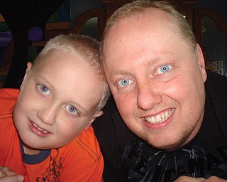 Steven Crawford, 36, and Nathan, 8, of Austintown.
                               