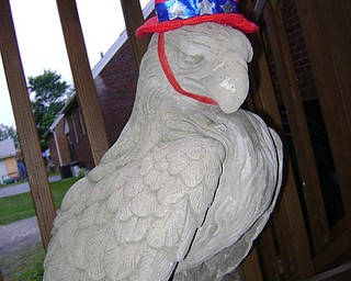 “What’s more American than an eagle and the American flag hat?” asks Chris Markopoulos of Niles.