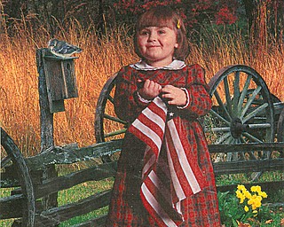 Emma Victoria Frank of Brookfield is shown here in a photo created by her great-grandfather, Eugene Magalotti of Hubbard.
