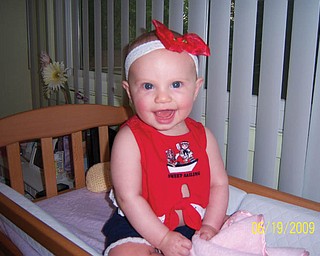 Six-month-old Isabella Marie LaMont has not yet celebrated a Fourth of July, but is ready to have some fun this year! She is the daughter of Ronda and Keith LaMont of Parma Heights and the granddaughter of Cindy and Ron Perry of Lowellville.