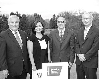 Special to The Vindicator
TEAM WORK: Among those teaming up to organize the American Cancer Society Tri County Golf Classic on Aug. 10 at Youngstown Country Club, are, from left, Greg Krieger, Bridgett Savage, Joe LaRocca and Tom Fleming.
