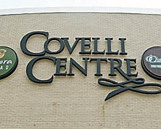 A sign displayed at the Covelli Centre in Youngstown