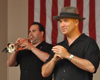 Big Bad Voodoo Daddy perform at the Judge Morley Pavilion in the Mill Creek MetroParks July 19, 2009.