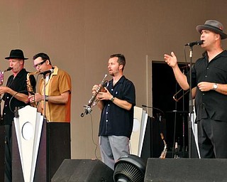 Big Bad Voodoo Daddy perform at the Judge Morley Pavilion in the Mill Creek MetroParks July 19, 2009.