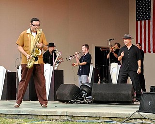 Big Bad Voodoo Daddy perform at the Judge Morley Pavilion in the Mill Creek MetroParks July 19, 2009.