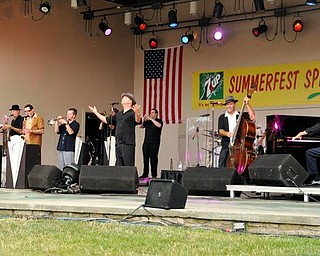 Big Bad Voodoo Daddy perform at the Judge Morley Pavilion in the Mill Creek MetroParks July 19, 2009.