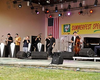 Big Bad Voodoo Daddy perform at the Judge Morley Pavilion in the Mill Creek MetroParks July 19, 2009.
