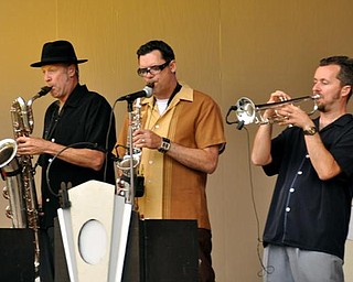 Big Bad Voodoo Daddy perform at the Judge Morley Pavilion in the Mill Creek MetroParks July 19, 2009.