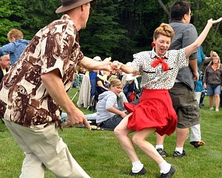 Duane and Lisa Pitzer of Newton Falls dance to Big Bad Voodoo Daddy.
