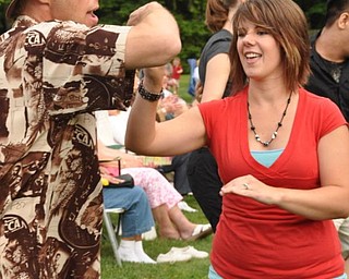 Duane Pitzer and Stacey Torma dance to Big Bad Voodoo Daddy.
