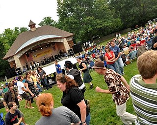 Big Bad Voodoo Daddy perform at the Judge Morley Pavilion in the Mill Creek MetroParks July 19, 2009.