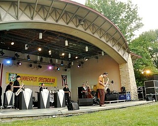 Big Bad Voodoo Daddy perform at the Judge Morley Pavilion in the Mill Creek MetroParks July 19, 2009.
