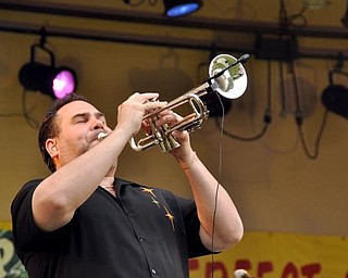 Big Bad Voodoo Daddy perform at the Judge Morley Pavilion in the Mill Creek MetroParks July 19, 2009.