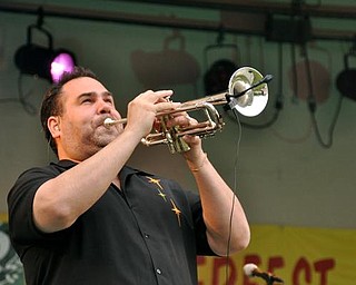 Big Bad Voodoo Daddy perform at the Judge Morley Pavilion in the Mill Creek MetroParks July 19, 2009.