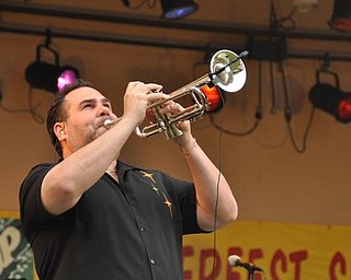 Big Bad Voodoo Daddy perform at the Judge Morley Pavilion in the Mill Creek MetroParks July 19, 2009.