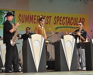 Big Bad Voodoo Daddy perform at the Judge Morley Pavilion in the Mill Creek MetroParks July 19, 2009.