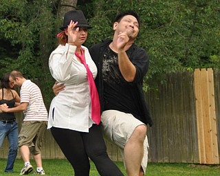 Dancing to Big Bad Voodoo Daddy, Sunday, July 19, 2009 at the Judge Morley Pavilion in the Mill Creek Metro Parks. The performance was part of the 7UP Summerfest Series at the mill Creek MetroParks.