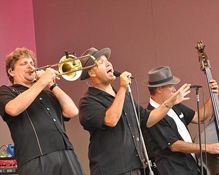 Big Bad Voodoo Daddy perform at the Judge Morley Pavilion in the Mill Creek MetroParks July 19, 2009.